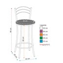 Ver imagem 2 de KIT 2 Banquetas Cromadas BC26-B E502