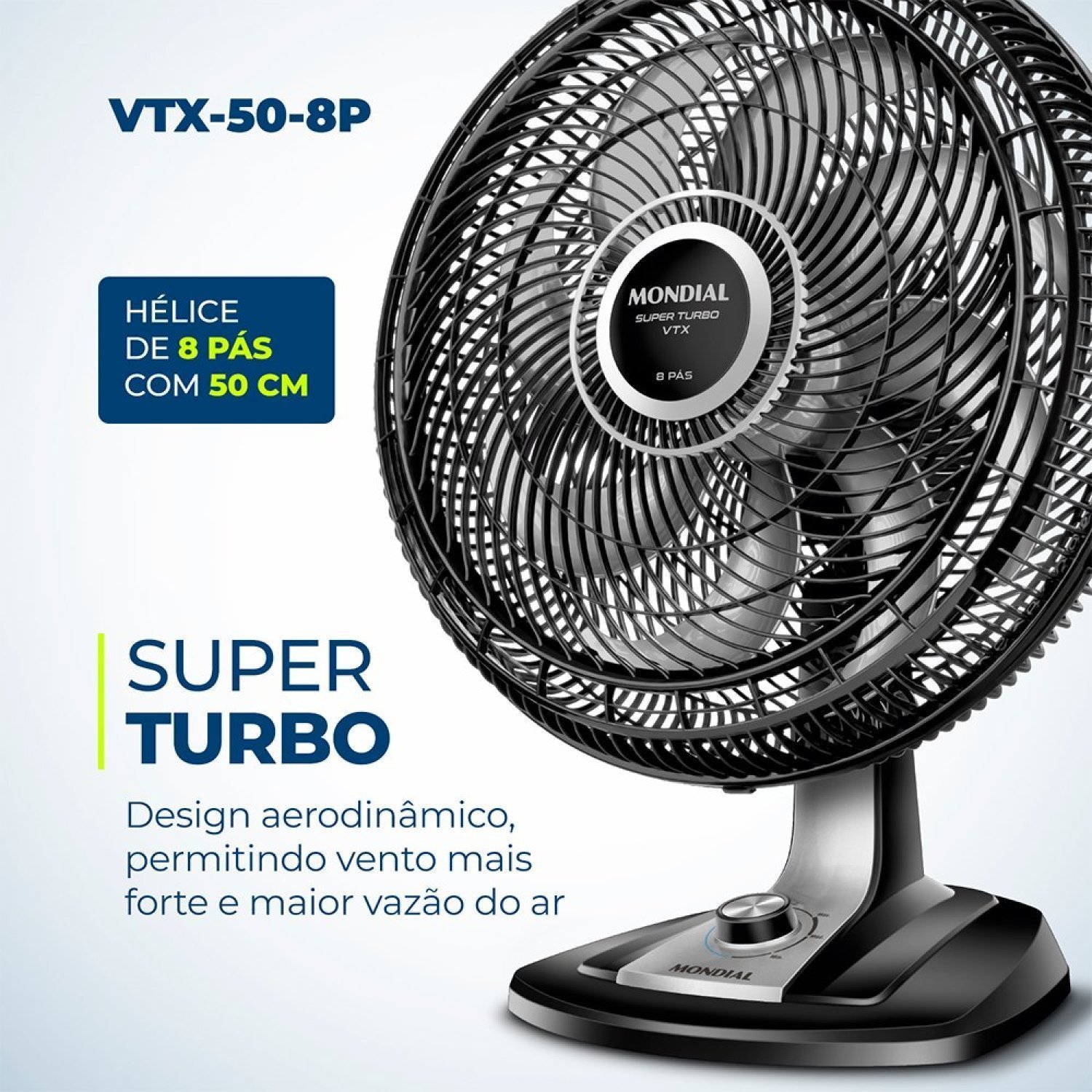 Ventilador 50cm Super Turbo 8 Pás 150w 220v Vtx-50-8p Mondial - 4