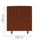 Ver imagem 3 de Cabeceira Estofada Bélgica 100CM Solteiro Suede Terracota - D A DECOR