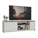 Ver imagem 5 de Conjunto Rack para TV até 60 Polegadas 2 Portas 2 Nichos e Estante Livreiro 4 Nichos 