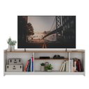 Ver imagem 3 de Conjunto Rack para TV até 60 Polegadas 2 Portas 2 Nichos e Estante Livreiro 4 Nichos 