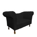 Ver imagem 2 de Recamier Divã Rio 1,50m Suede Preto - Dominic Decor