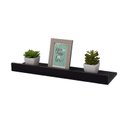 Ver imagem 2 de Prateleira Porta Quadros 100 X 10cm Preta Suporte Invisível
