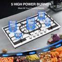 Ver imagem 3 de Vbgk Cooktop a Gás 5 Bocas Conversível Ng/lpg com Proteção (inox)