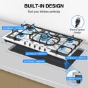 Ver imagem 4 de Vbgk Cooktop a Gás 5 Bocas Conversível Ng/lpg com Proteção (inox)