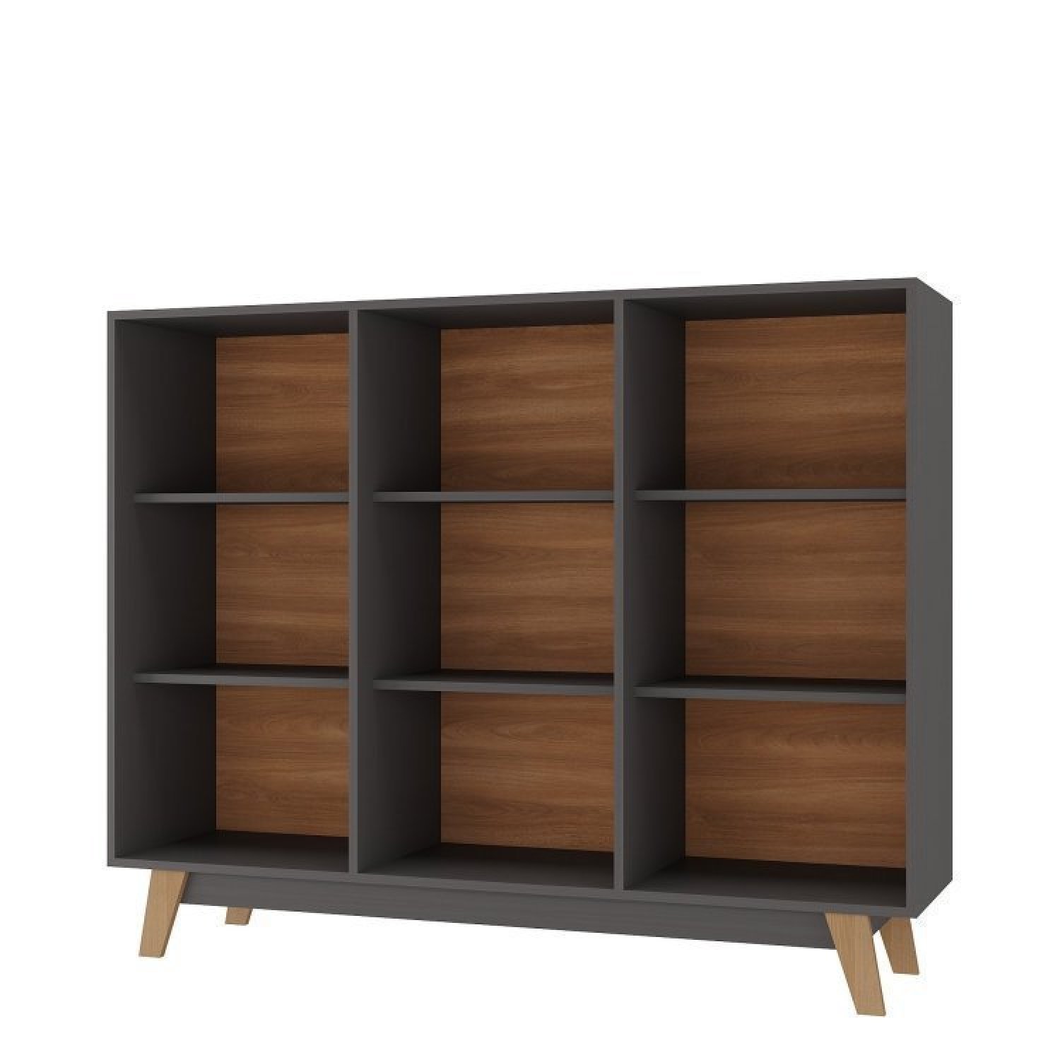 Conjunto Rack para TV até 42 Polegadas 2 Portas 2 Nichos e Estante Livreiro 9 Nichos  - 8