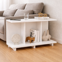 Ver imagem 1 de Mesa Lateral Sofá Apoio Canto Minimalista Freijó Aparador