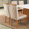 Cadeiras para Mesa de Jantar Estofada - Zurique - Art Salas - 2
