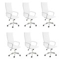 Ver imagem 2 de Kit 6 Cadeiras de Escritório Presidente Esteirinha em Corino Sevilha