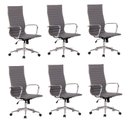 Ver imagem 2 de Kit 6 Cadeiras de Escritório Presidente Esteirinha em Corino Sevilha