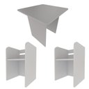 Ver imagem 3 de Conjunto Infantil com 1 Mesa e 2 Banquetas Yescasa Cinza/Cristal