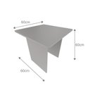 Ver imagem 4 de Conjunto Infantil com 1 Mesa e 2 Banquetas Yescasa Cinza/Cristal
