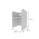 Ver imagem 5 de Conjunto Infantil com 1 Mesa e 2 Banquetas Yescasa Cinza/Cristal