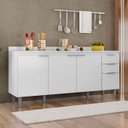 Ver imagem 2 de Balcão de Cozinha com Tampo 180cm Pérola Branco Z34 - Mpozenato