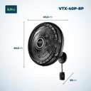 Ver imagem 2 de Ventilador de Parede 40cm Super Turbo 8 Pás 140w 127v Vtx-40p-8p Mondial