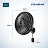Ventilador de Parede 40cm Super Turbo 8 Pás 140w 127v Vtx-40p-8p Mondial - 2