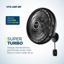 Ver imagem 7 de Ventilador de Parede 40cm Super Turbo 8 Pás 140w 127v Vtx-40p-8p Mondial