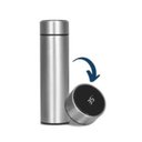 Ver imagem 4 de 02 Garrafas Térmica Squeeze Medidor Temperatura 500ml Inox