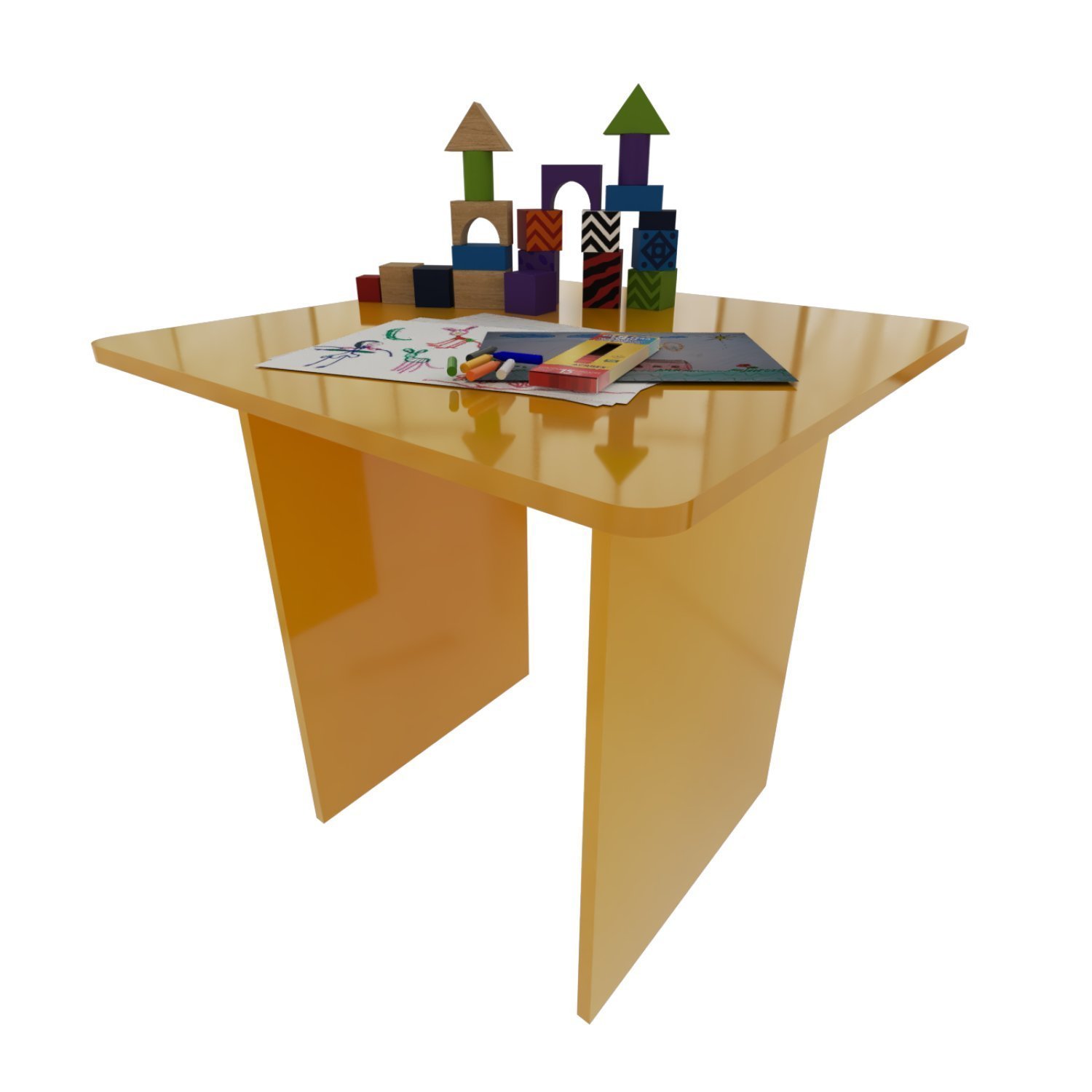 Conjunto Infantil com 1 Mesa e 2 Banquetas - 6