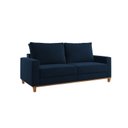 Ver imagem 2 de Kit Sofá Living 3 Lugares 1,80M Poltrona Veludo Alpino