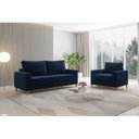 Ver imagem 1 de Kit Sofá Living 3 Lugares 1,80M Poltrona Veludo Alpino