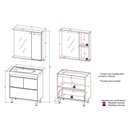 Ver imagem 6 de Armário Conjunto de Banheiro com Gabinete, Cuba e Espelheira e LED Malibu 80 cm Branco/Legno Crema