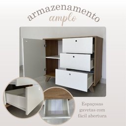 Conjunto Completo 2 Peças Escrivaninha Sky e Balcão Lugano Olmo Branco - 15 Conjunto Completo 2 Peças Escrivaninha Sky e Balcão Lugano Olmo Branco - 15