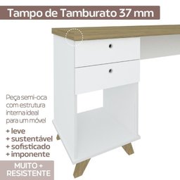Kit Completo 2 Peças Escrivaninha Sky e Balcão Lugano - 5
