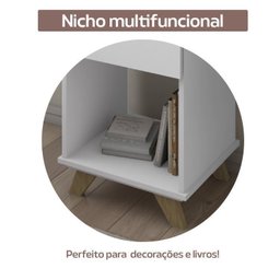 Conjunto Completo 2 Peças Escrivaninha Sky e Balcão Lugano Olmo Branco - 10 Conjunto Completo 2 Peças Escrivaninha Sky e Balcão Lugano Olmo Branco - 10