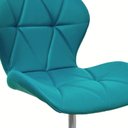 Ver imagem 5 de Cadeira de Escritório com Base Giratória Estofada Slim Vegas Azul/Turquesa