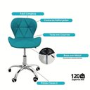 Ver imagem 6 de Cadeira de Escritório com Base Giratória Estofada Slim Vegas