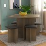 Conjunto Canto Alemão com Mesa e 4 Banquetas Hecol Móveis - 6