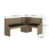Conjunto Canto Alemão com Mesa e 4 Banquetas Hecol Móveis - 5