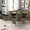 Ver imagem 1 de Conjunto Canto Alemão com Mesa e 4 Banquetas Hecol Móveis