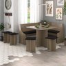 Conjunto Canto Alemão com Mesa e 4 Banquetas Hecol Móveis - 1