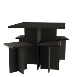 Conjunto Canto Alemão com Mesa e 4 Banquetas Hecol Móveis - 7
