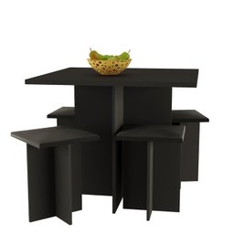 Conjunto Canto Alemão com Mesa e 4 Banquetas Hecol Móveis - 8