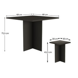 Conjunto Canto Alemão com Mesa e 4 Banquetas Hecol Móveis - 10