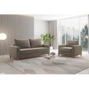 Ver imagem 1 de Kit Sofá Living 3 Lugares 1,80M Poltrona Veludo Alpino