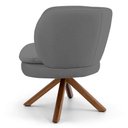 Ver imagem 3 de Kit 2 Poltronas Decorativas Melissa Base Giromad Giratória Veludo C-317 Cinza - Domi