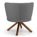 Ver imagem 4 de Kit 2 Poltronas Decorativas Melissa Base Giromad Giratória Veludo C-317 Cinza - Domi