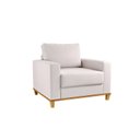 Ver imagem 3 de Kit Sofá Living 3 Lugares 180cm e Poltrona Linho Alpino Bege Amêndoa