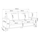 Ver imagem 5 de Kit Sofá Living 3 Lugares 180cm e Poltrona Linho Alpino Bege Amêndoa
