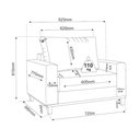 Ver imagem 4 de Kit Sofá Living 3 Lugares 180cm e Poltrona Linho Alpino Bege Amêndoa