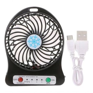 Mini Ventilador Handy Mini Fan Portátil de Mão Usb Recarregável C/bateria Preto