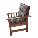 Ver imagem 4 de Poltrona Colonial Cancún de Madeira C/ Almofadas Estampa Floram Marrom