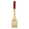 Kit 4 Colheres Utensílios Ecológico Culinário Madeira Bambu com Cabo de Silicone - 5