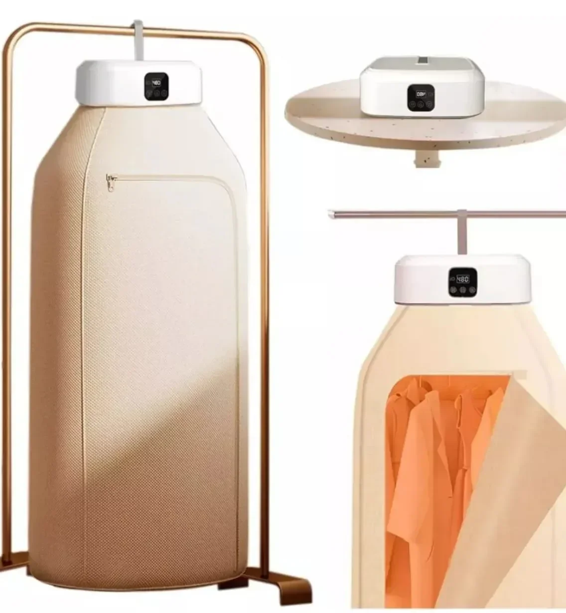 Super Secadora Roupa Portátil Ar Quente Luz Uv Antibactéria 110v Mini Elétrica Cortina Pendurar Seca - 1