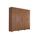 Ver imagem 1 de Guarda Roupa Casal 6 Portas 3 Gavetas em MDF Clara Avelã