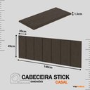 Ver imagem 3 de Cabeceira Modular Cama Casal Autocolante Adesiva 140cm - Marrom